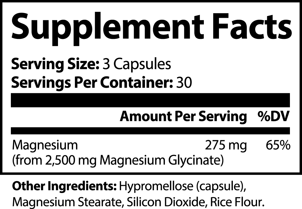 Magnesium Glycinate 275mg – High-Absorption Formula for Sleep, Muscle Relaxation & Stress Support – Non-GMO, Chelated, Gentle on Stomach, No Artificial Additives, 90 count