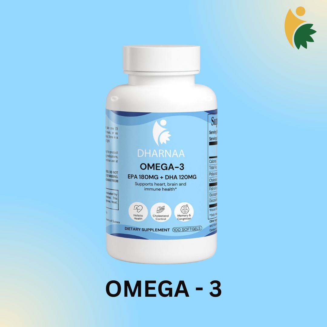 Omega-3 Fish Oil 1000mg – High-Potency EPA 180mg & DHA 120mg – Supports Heart, Brain & Joint Health – Burpless, Non-GMO, Mercury-Free Softgels, 100 counts
