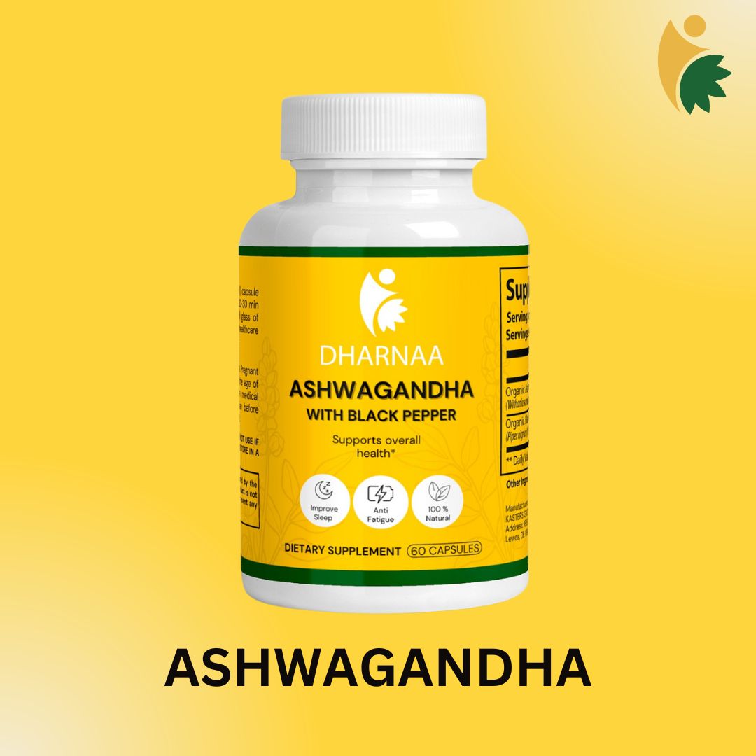 Ashwagandha – High-Potency Organic Root Powder & Extract – Stress Relief, Cortisol Support & Energy Booster – Adaptogen for Mood & Sleep – Non-GMO, Vegan,60 count
