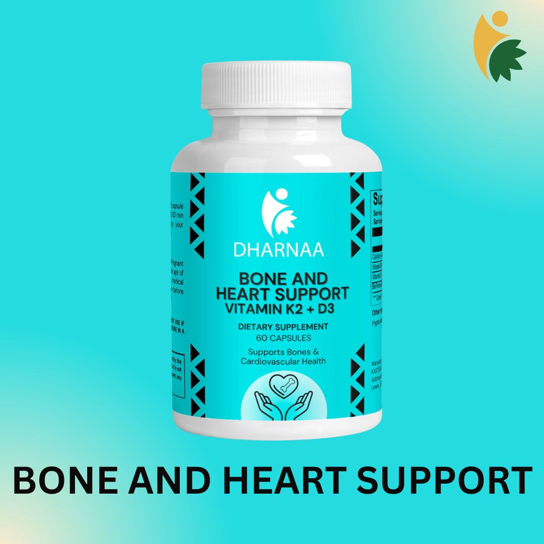 Vitamin K2 + D3 Supplement – Supports Bone & Heart Health – High-Potency MK-7 for Calcium Absorption – Non-GMO, Vegan, Third-Party Tested, 60 count