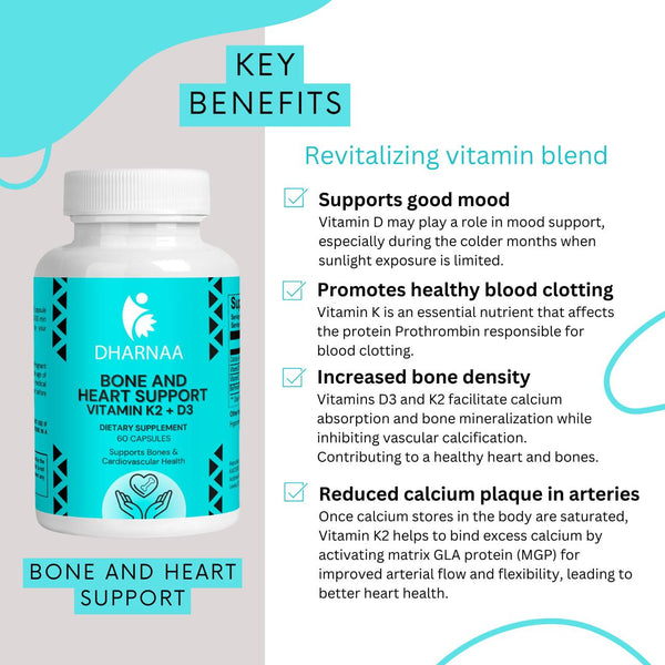 Vitamin K2 + D3 Supplement – Supports Bone & Heart Health