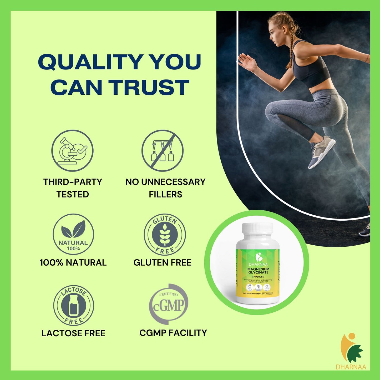 Magnesium Glycinate 275mg – High-Absorption Formula for Sleep, Muscle Relaxation & Stress Support – Non-GMO, Chelated, Gentle on Stomach, No Artificial Additives, 90 count