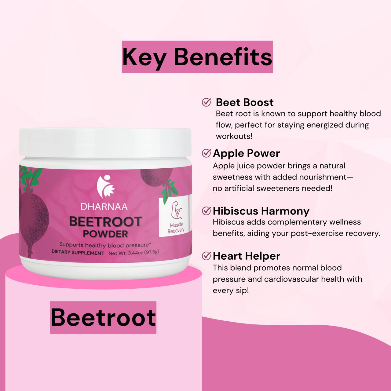 Organic Beetroot Powder – Natural Nitrate Superfood for Energy, Stamina & Heart Health – Supports Blood Pressure & Athletic Performance – Non-GMO, Vegan, No Additives, 30 servings